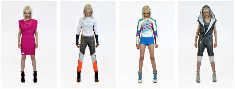 4 images of the Wreckreation Superchargers collection which is a series of items based on the motocross trend and not fitting a specific ideal